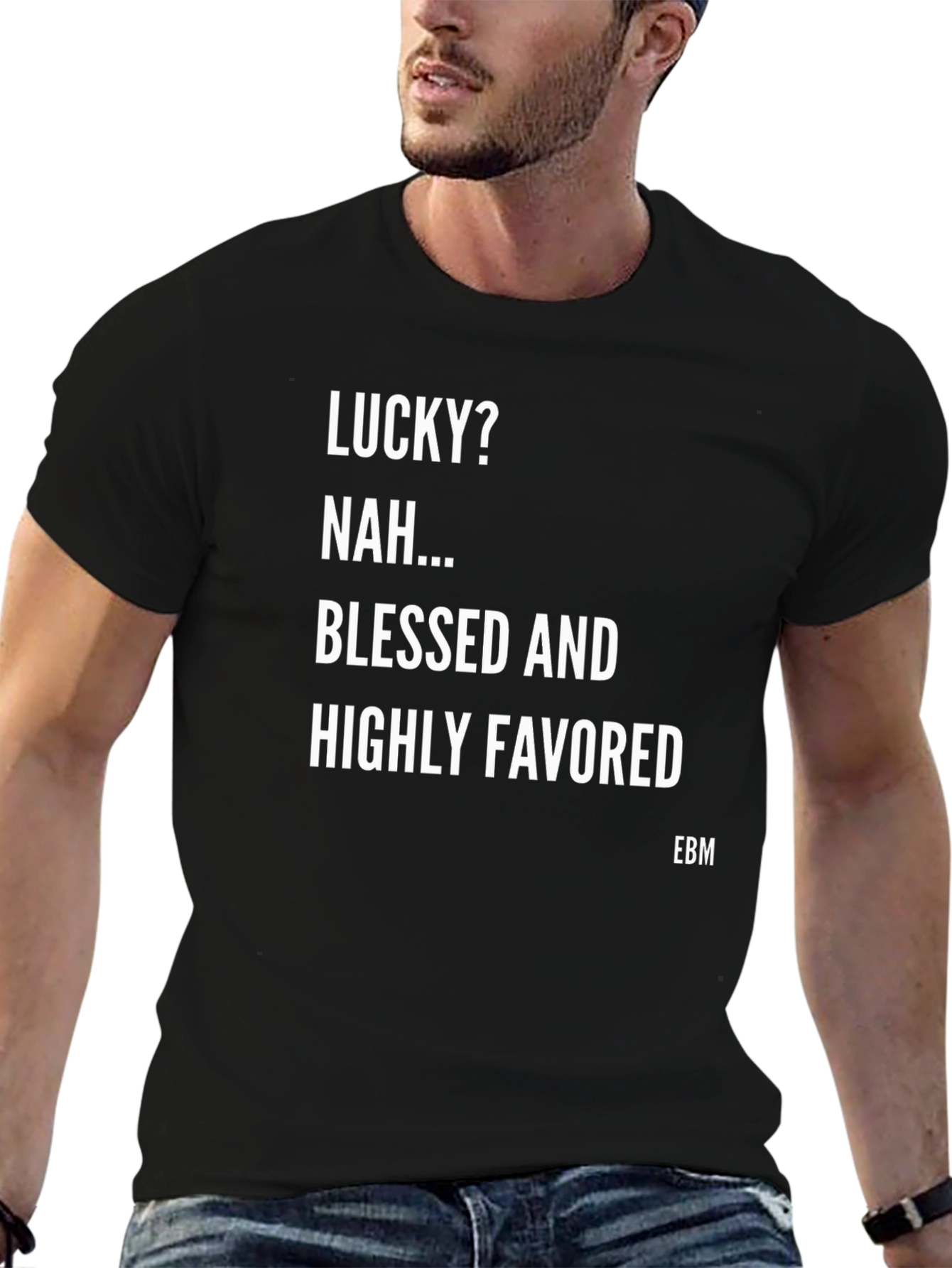 Black Blessed and Highly Favored Graphic T-Shirt view 6