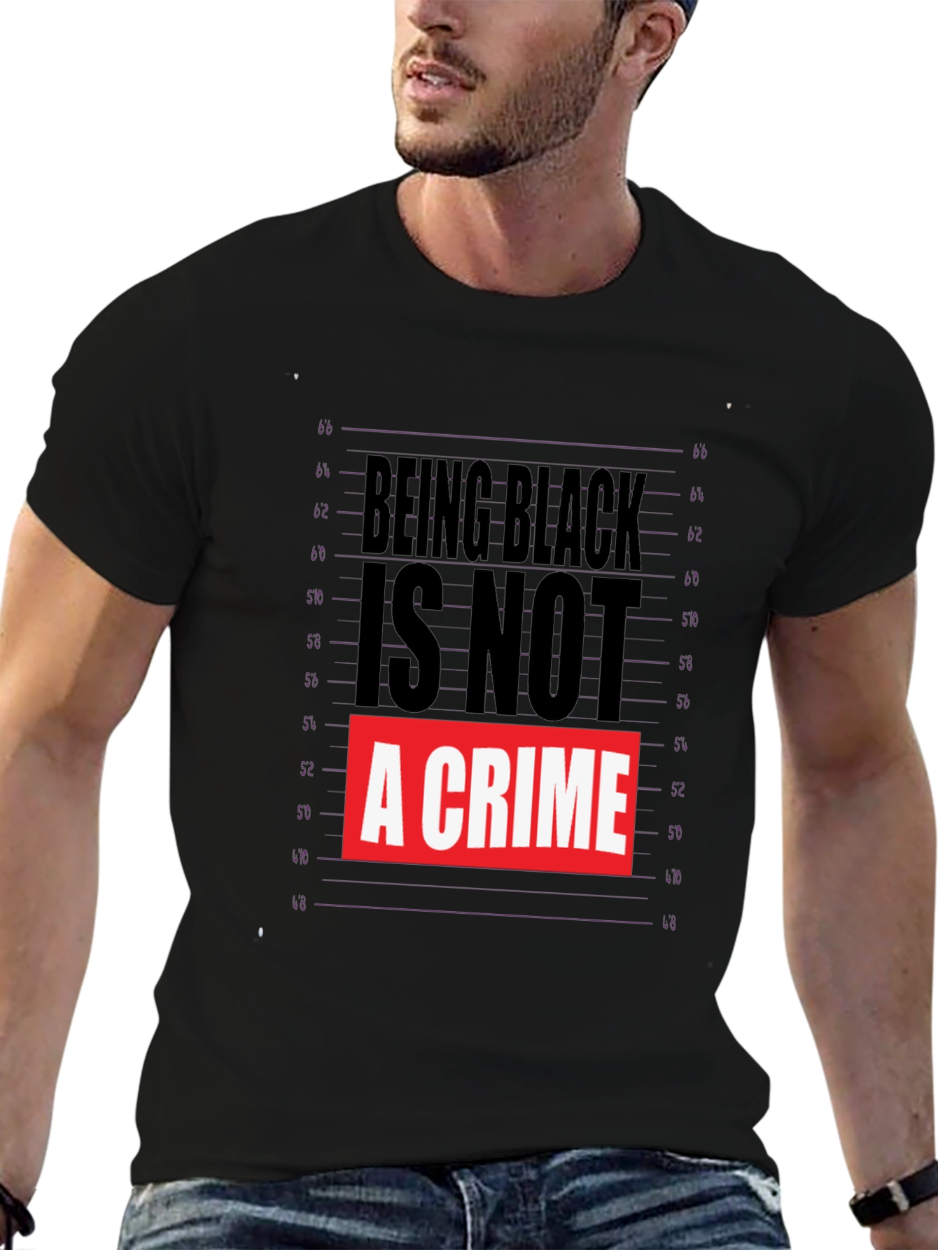 Black Being Black Is Not a Crime Graphic T-Shirt view 6