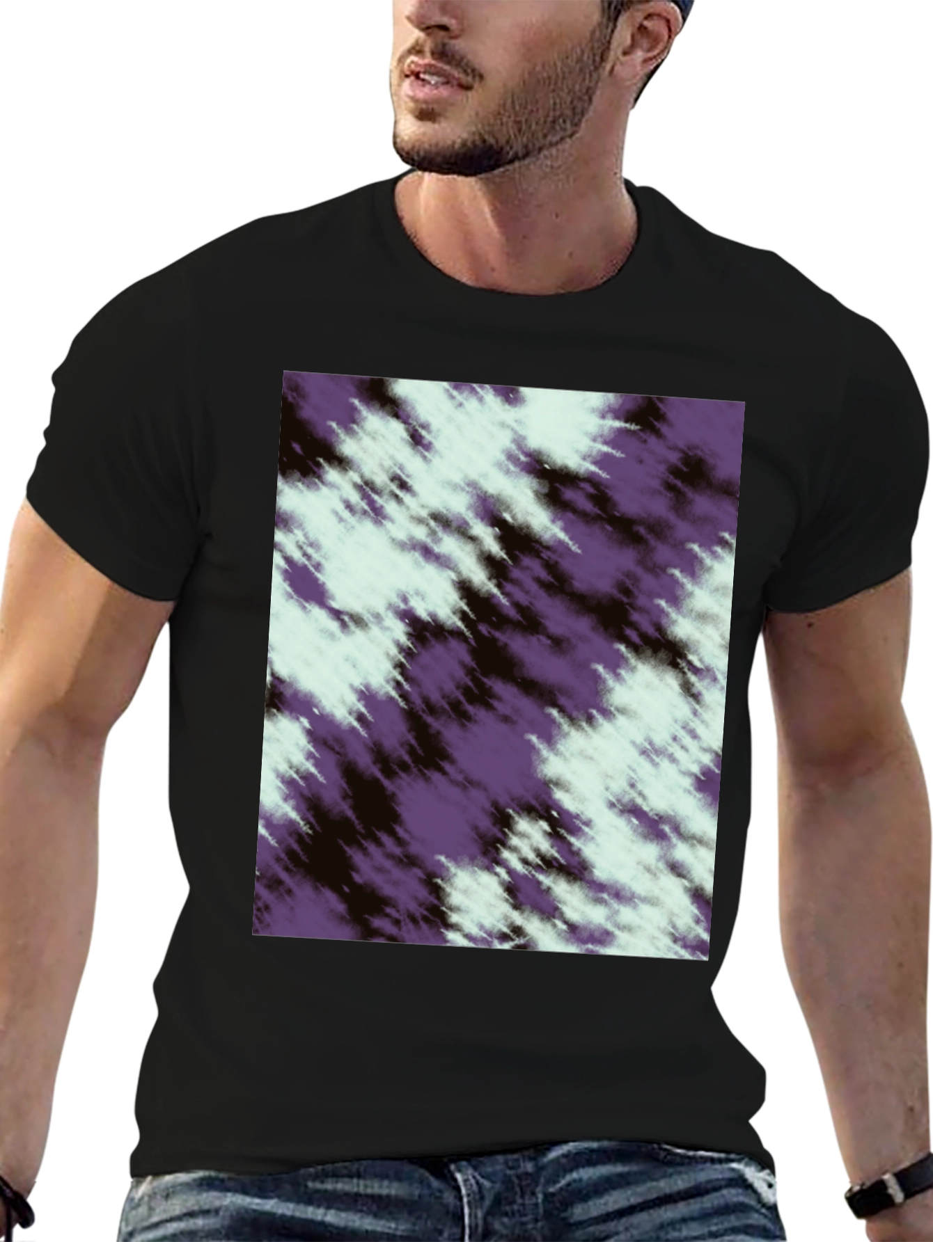 Black Abstract Pattern T-Shirt - Soft & Stylish view 6