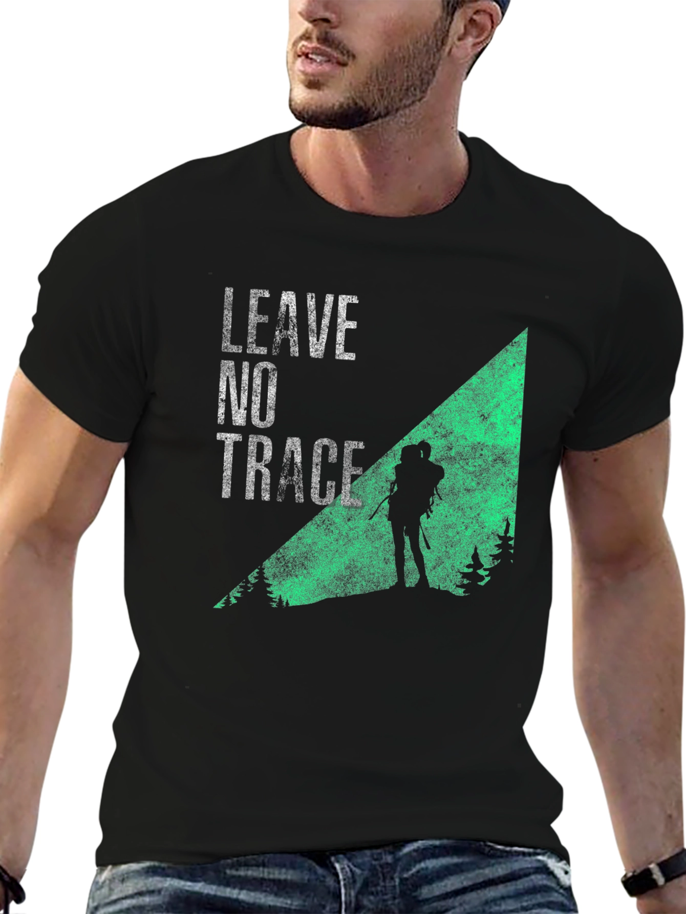 Black Leave No Trace Hiking T-Shirt view 6