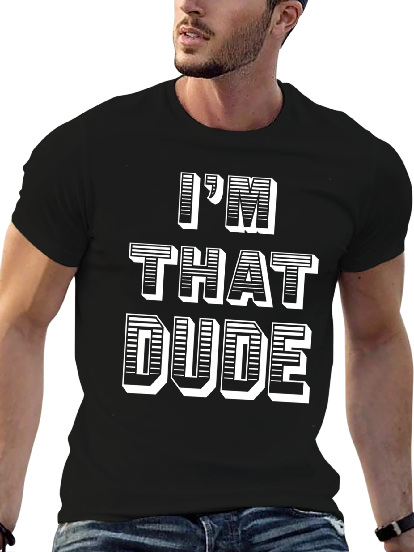 Black I'm That Dude Graphic T-Shirt view 6