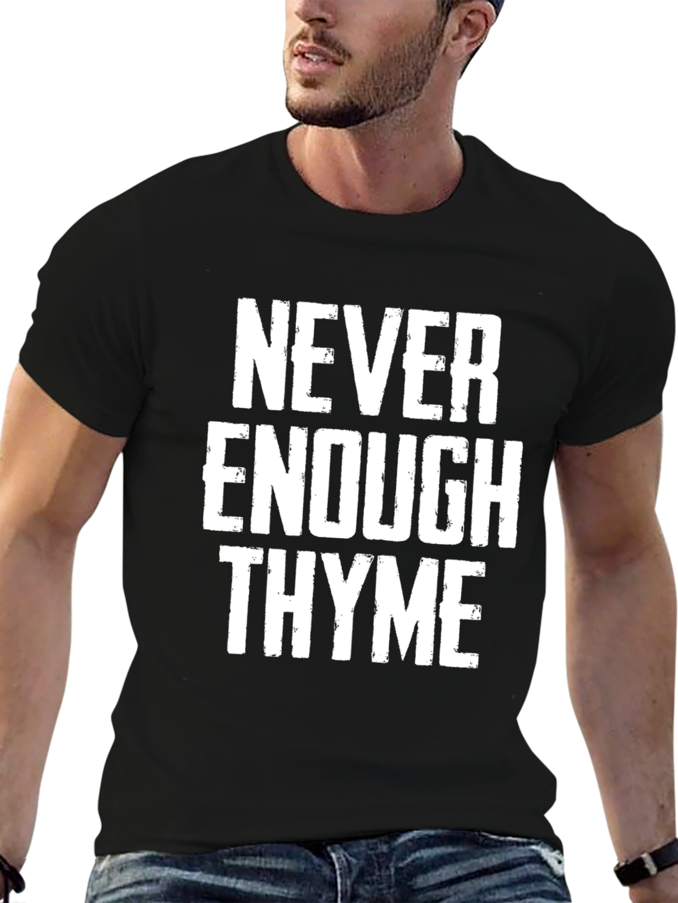 Black Never Enough Thyme T-Shirt view 6