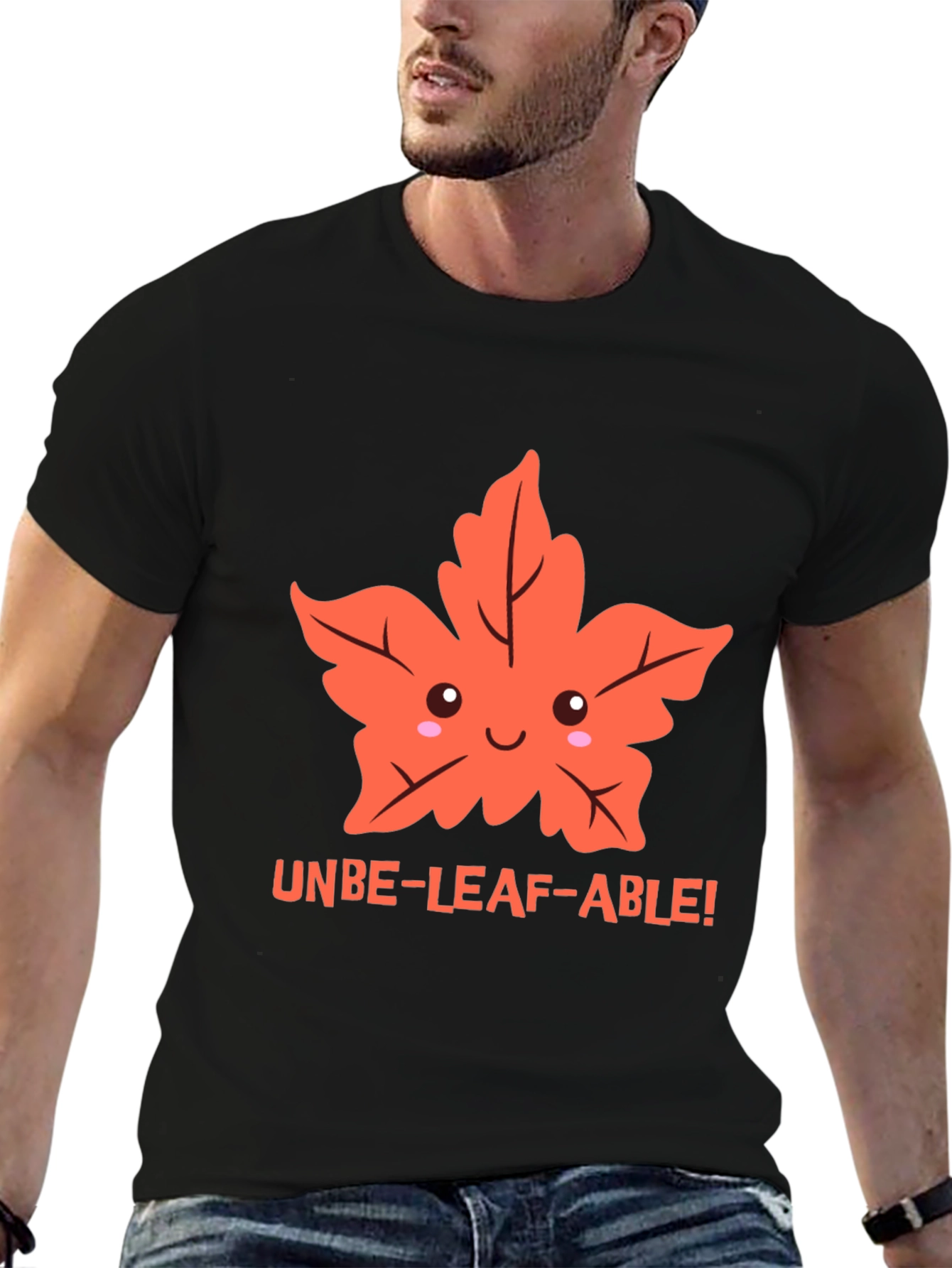 Black Unbe-leaf-able! Graphic Tee view 6