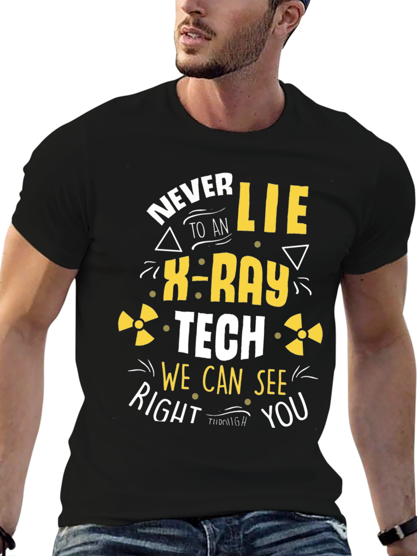 Black Never Lie to an X-Ray Tech T-Shirt - Funny Radiology Tee view 6
