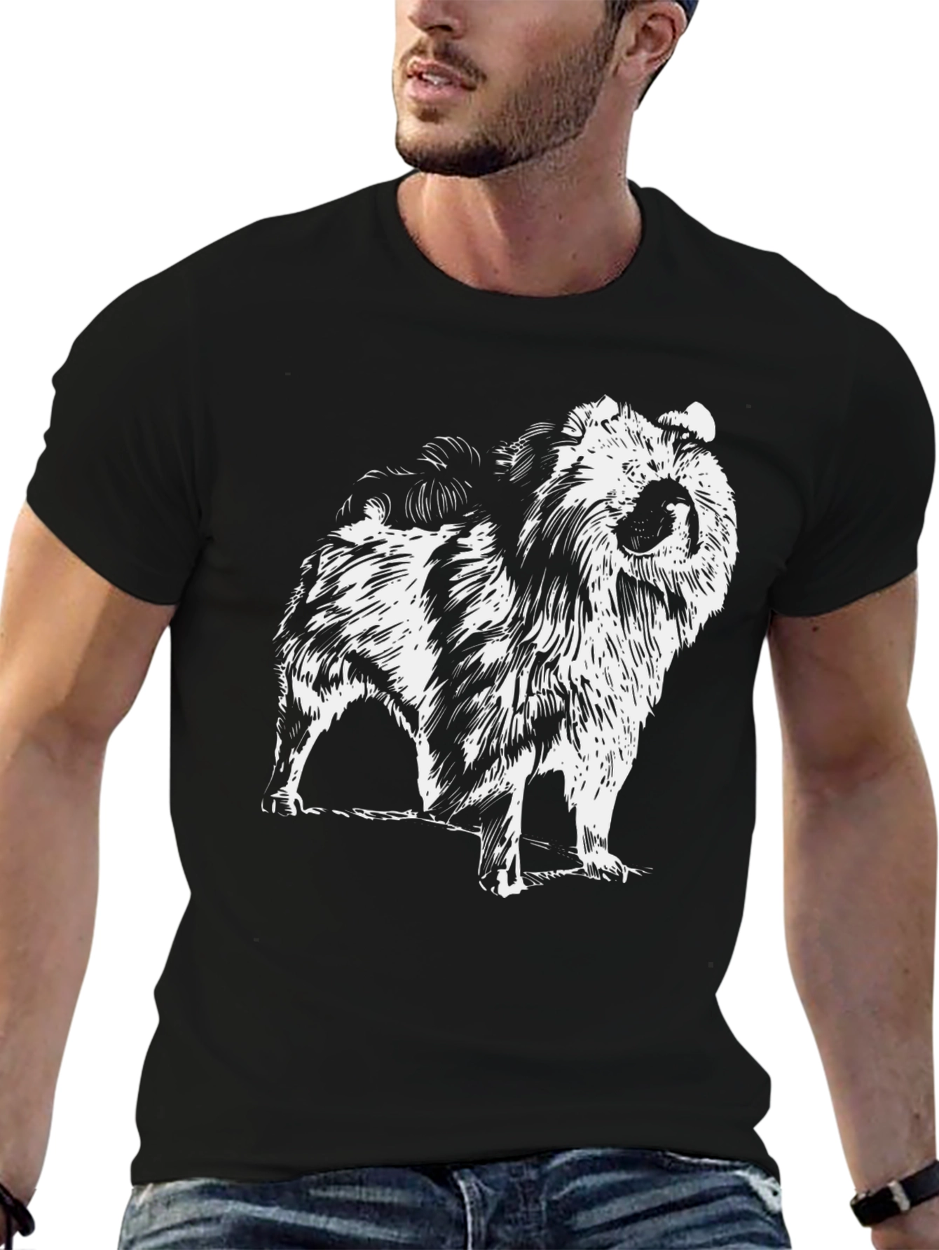 Black Dog Graphic Black T-Shirt view 6
