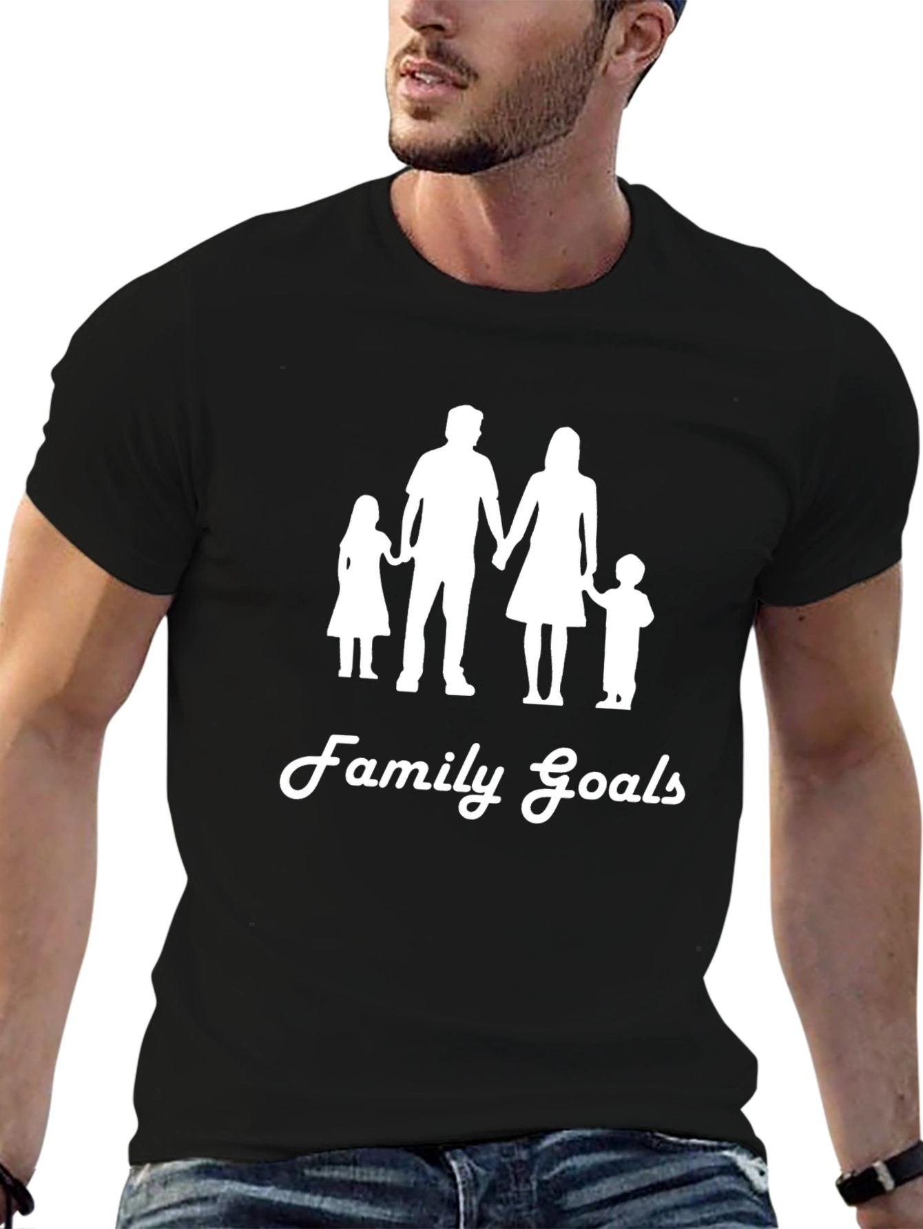 Family Goals Graphic Tee - Black T-Shirt - 6