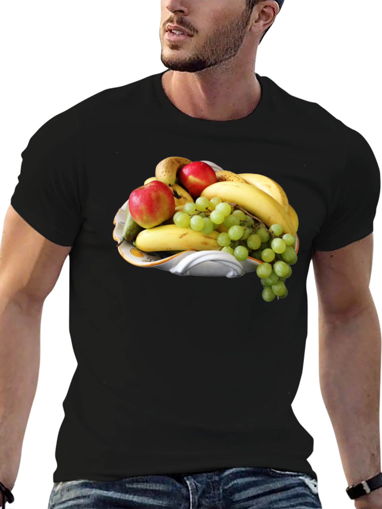 Black Fruit Platter Graphic Tee - Stylish & Unique! view 6