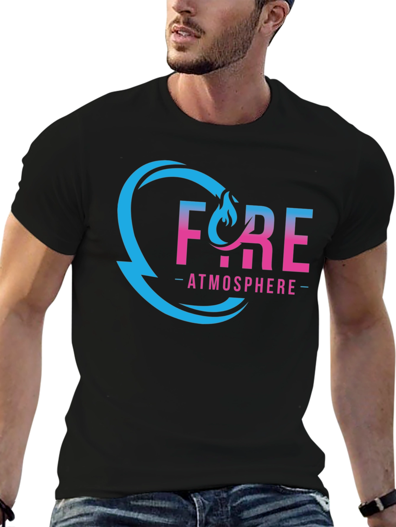 Black Fyre Atmosphere Black Graphic Tee view 6
