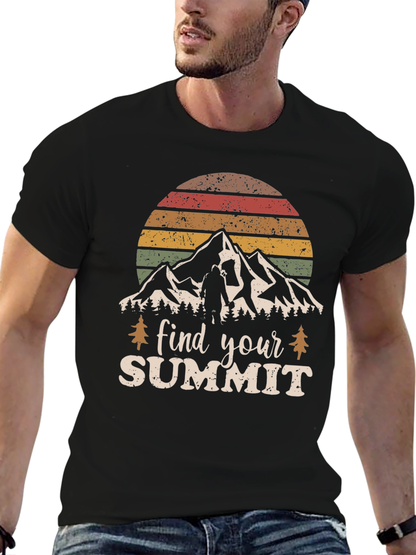 Black Find Your Summit Graphic Tee view 6