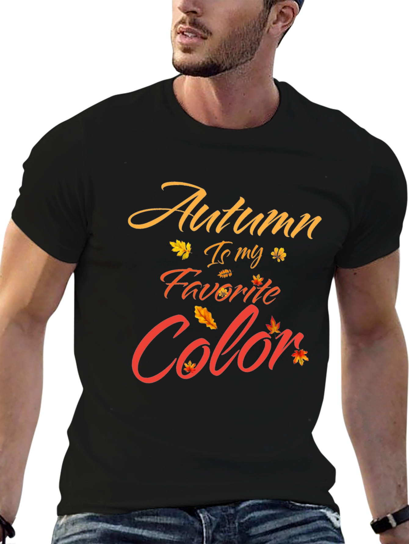 Black Autumn is my Favorite Color T-Shirt view 6