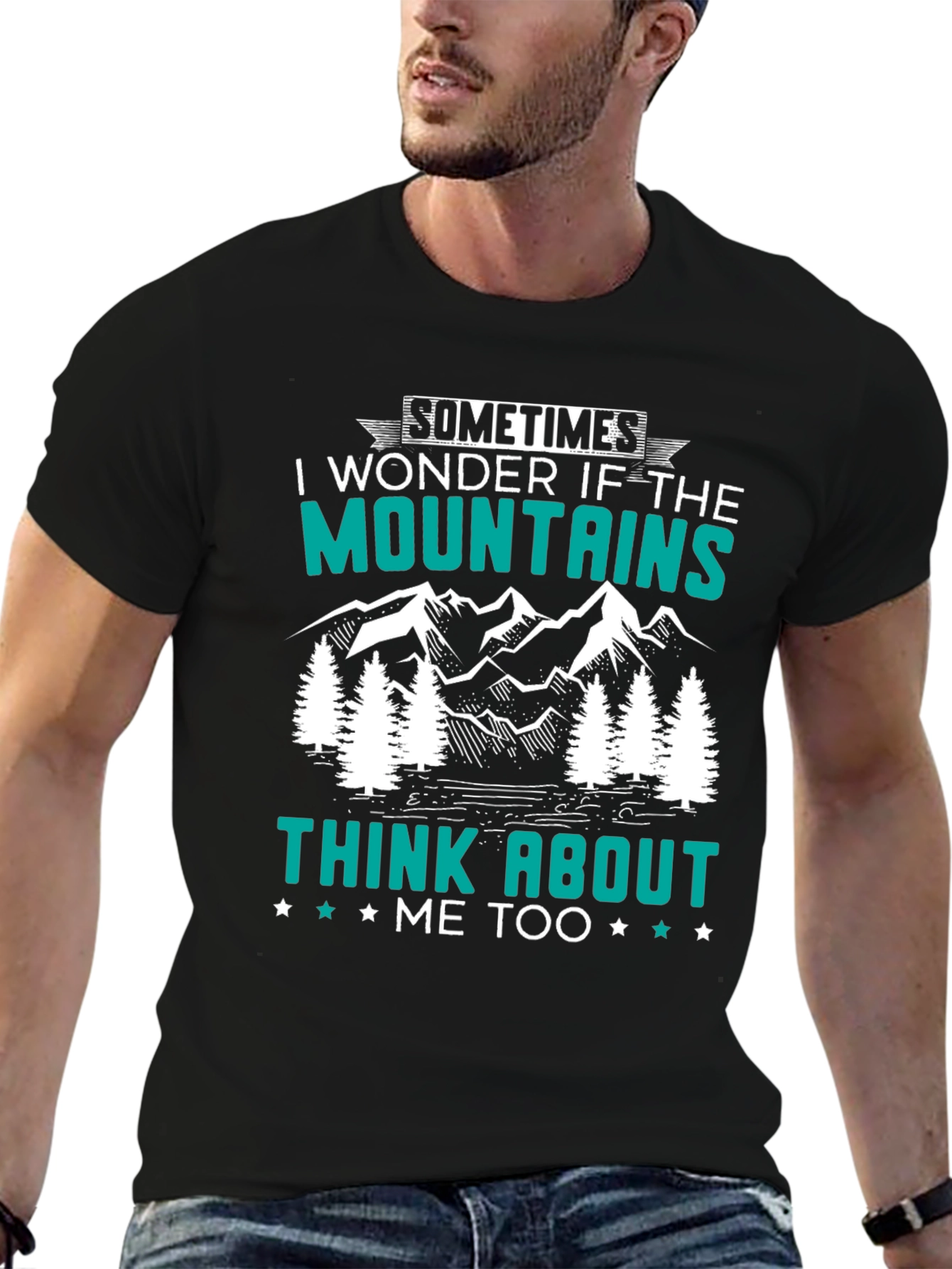 Black Mountains Think About Me T-Shirt view 6