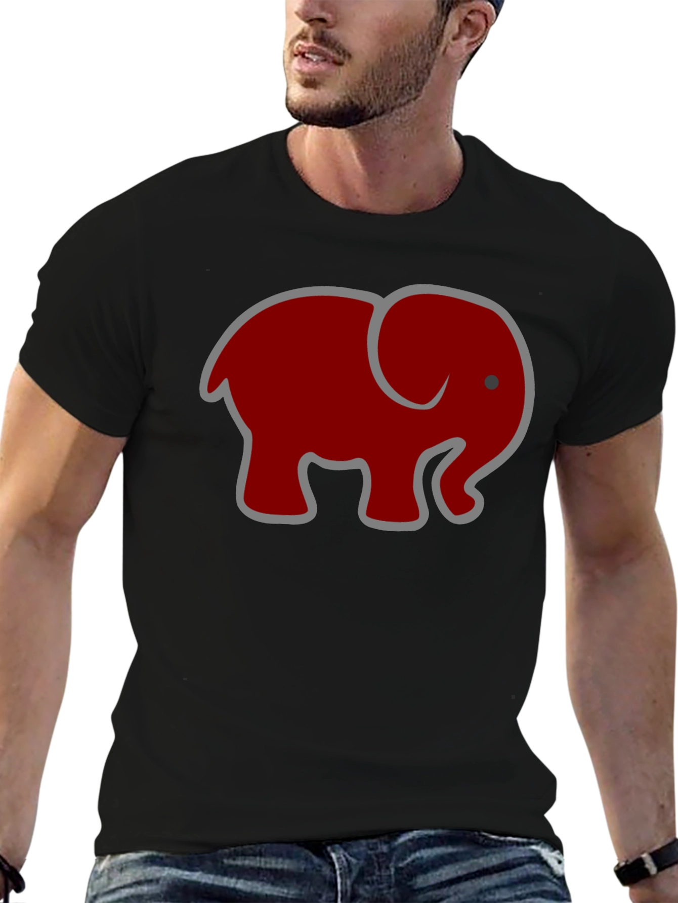 Black Elephant Graphic Tee - Stylish and Comfortable view 6