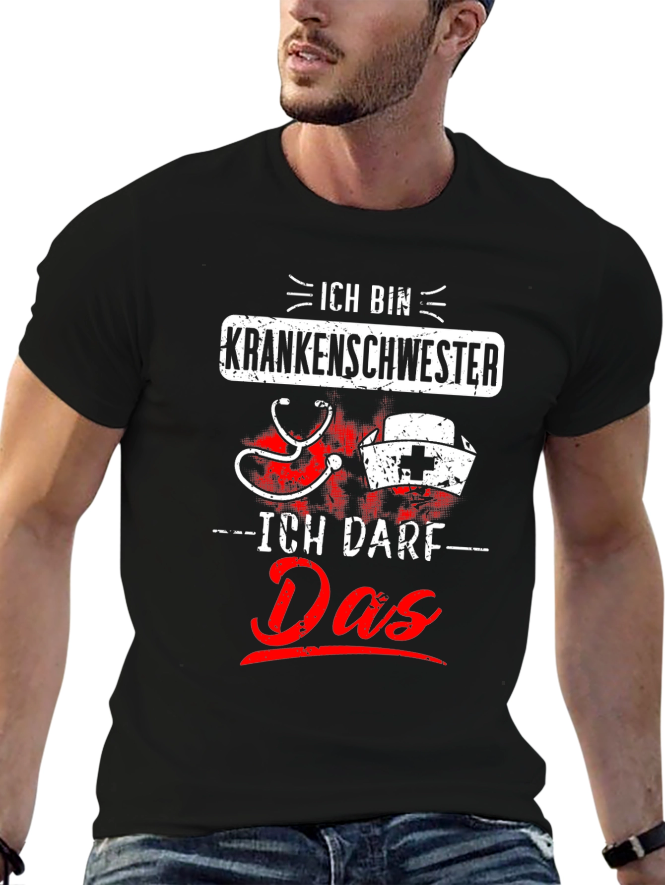 Black Ich Bin Krankenschwester T-Shirt - Nurse Tee view 6