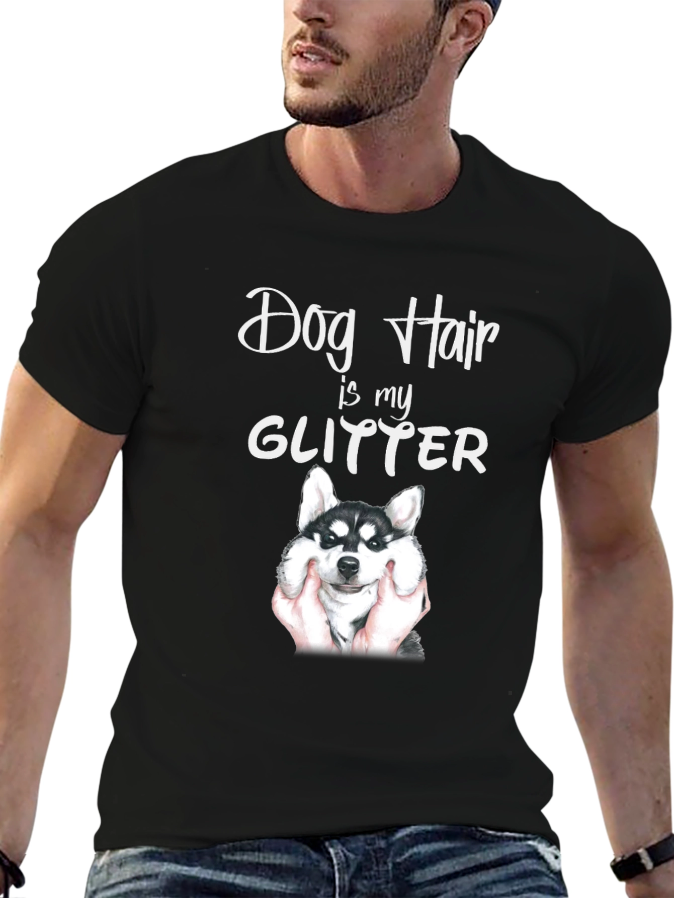 Black Dog Hair is My Glitter T-Shirt view 6