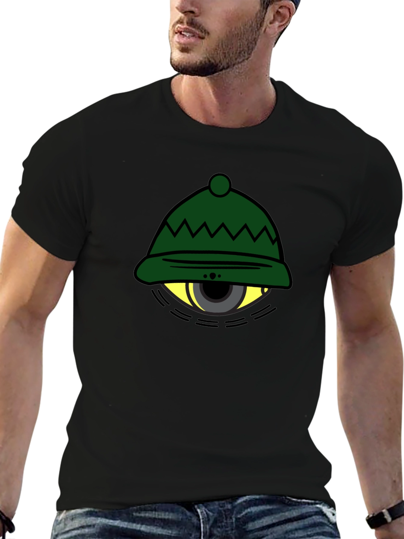 Black Eye Hat Graphic Tee - Unique Design, Comfortable Fit view 6
