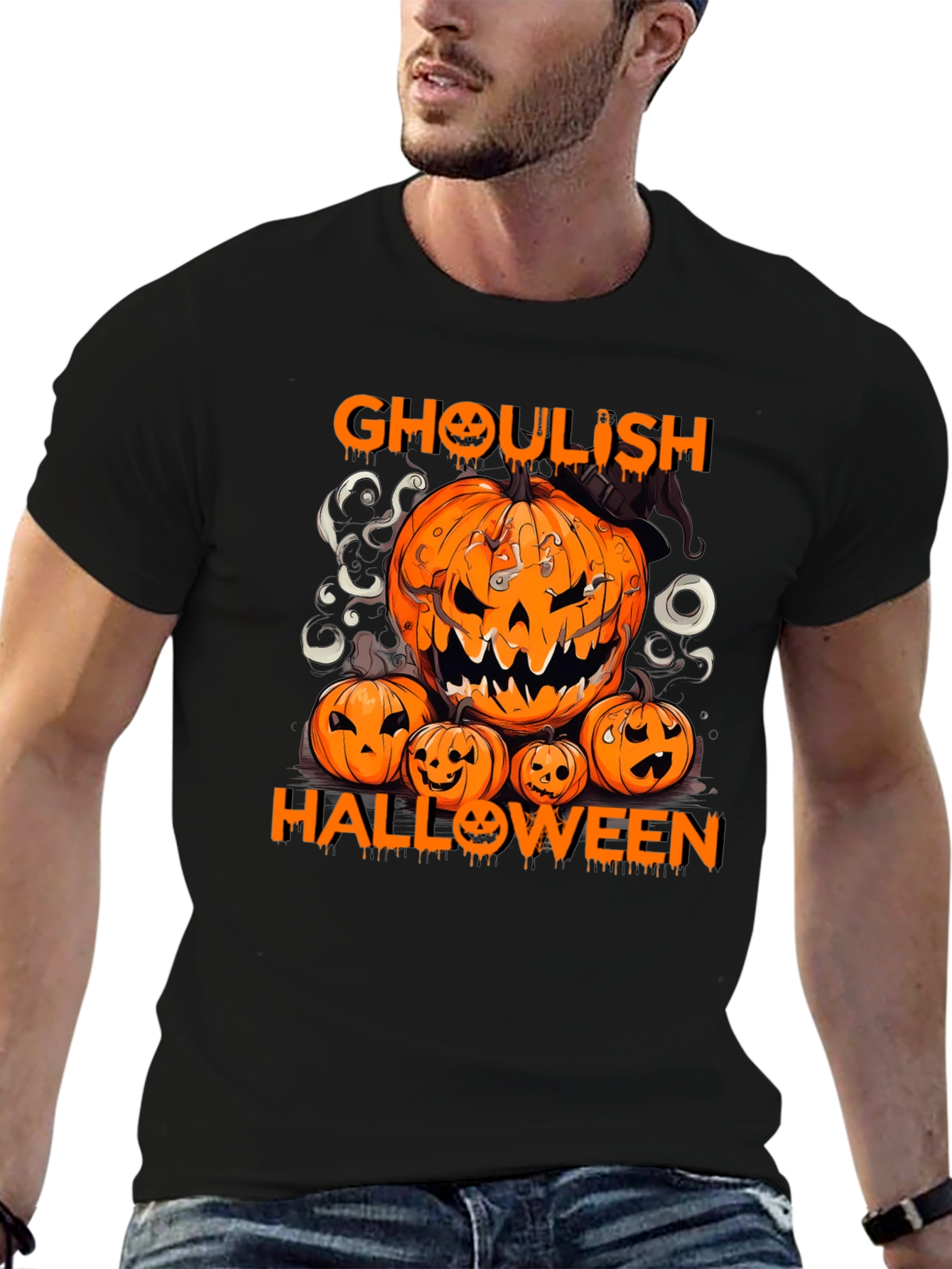 Ghoul Halloween Pumpkin T-Shirt - 6