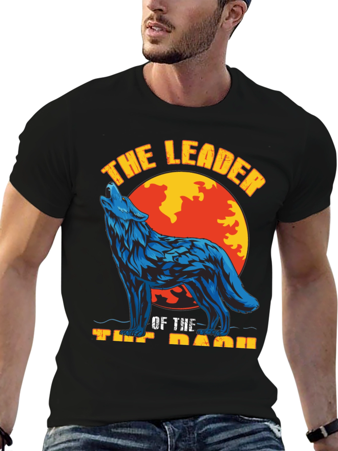 Black Wolf Pack Leader Graphic Tee view 6