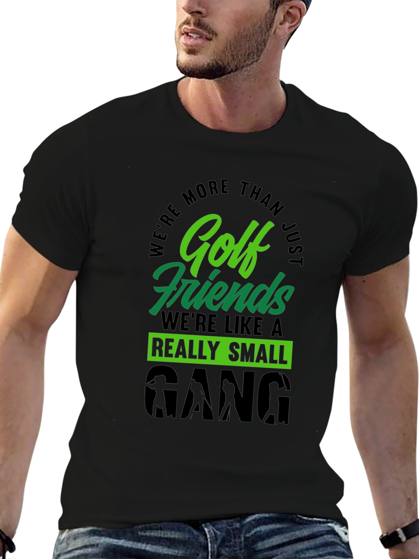 Black Golf Friends Small Gang T-Shirt view 6