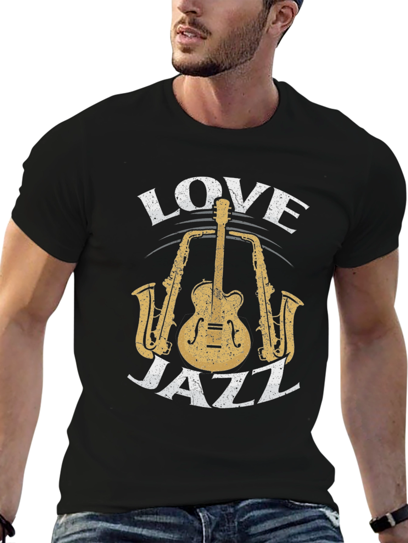 Black Love Jazz Graphic Tee - Music T-Shirt view 6