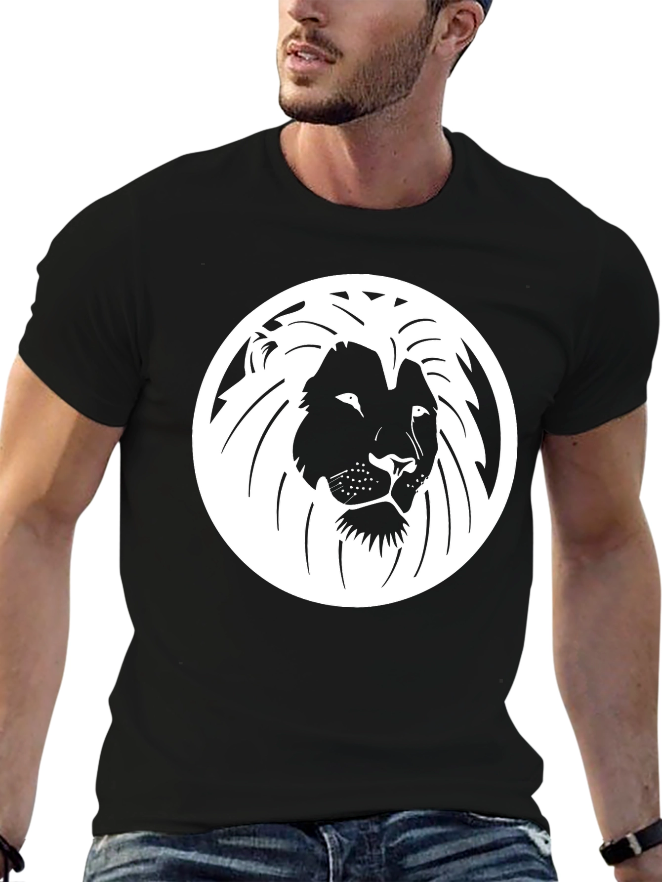 Black Lion Graphic Tee - Black T-Shirt view 6