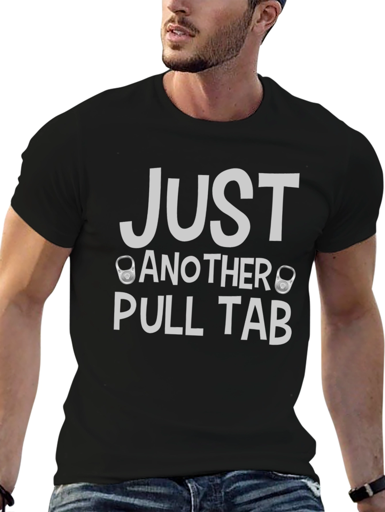 Black Just Another Pull Tab T-Shirt - Novelty Graphic Tee view 6