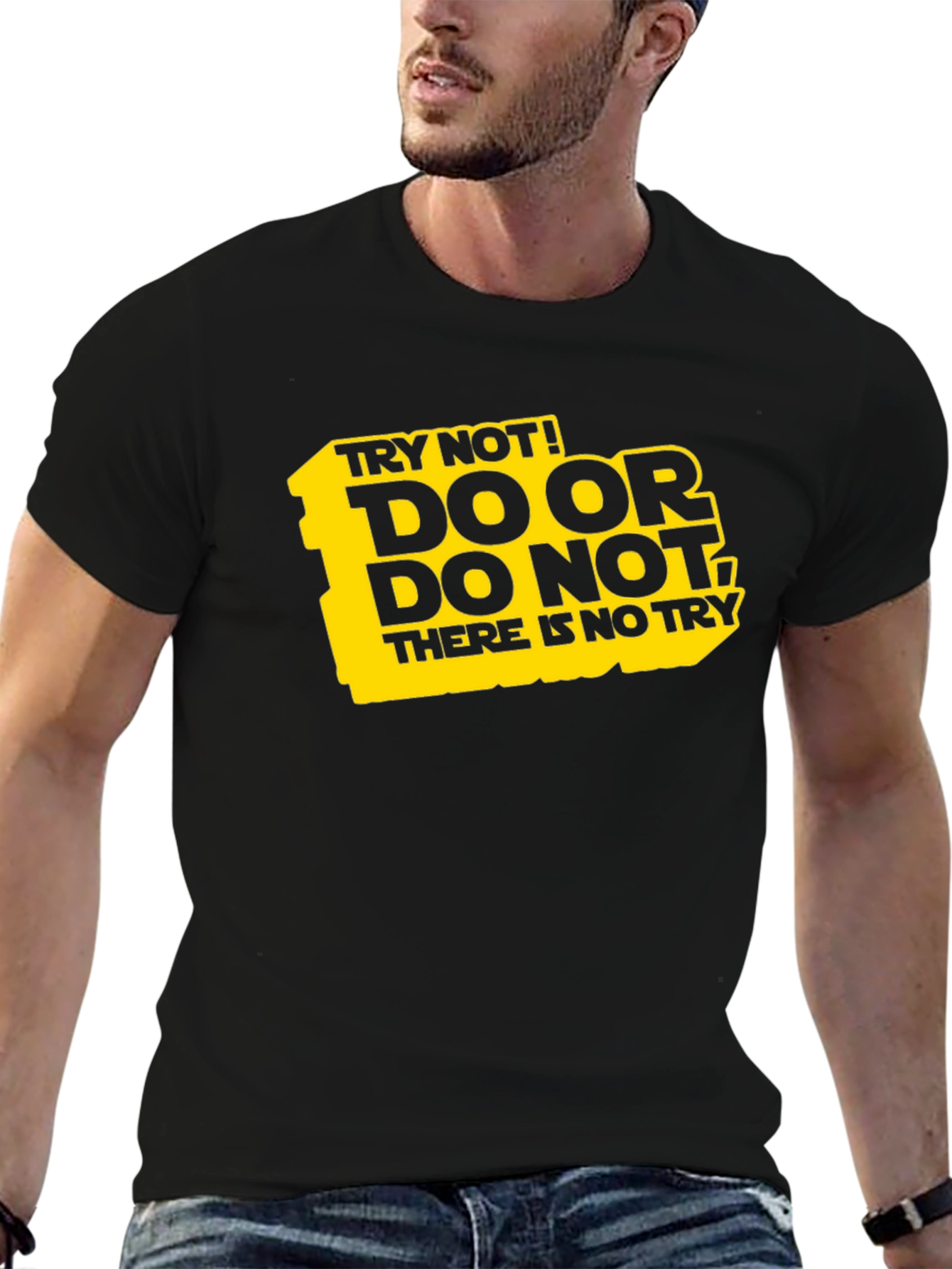 Black Do Or Do Not T-Shirt | Funny Yoda Quote view 6
