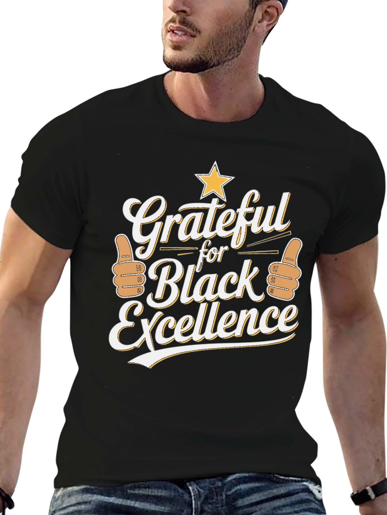 Black Grateful for Black Excellence Graphic Tee view 6