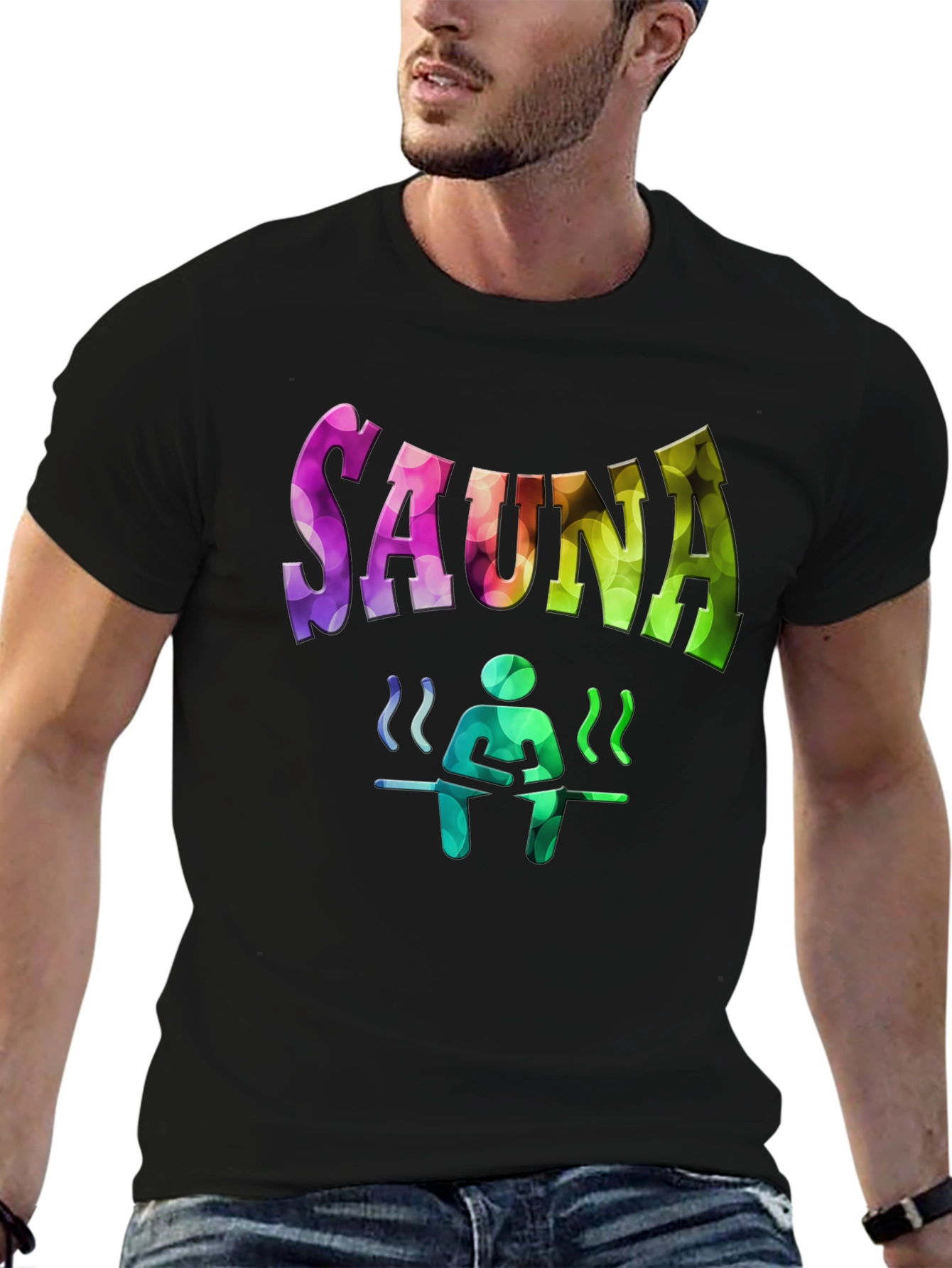 Black Sauna Lover T-Shirt - Relax and Unwind! view 6
