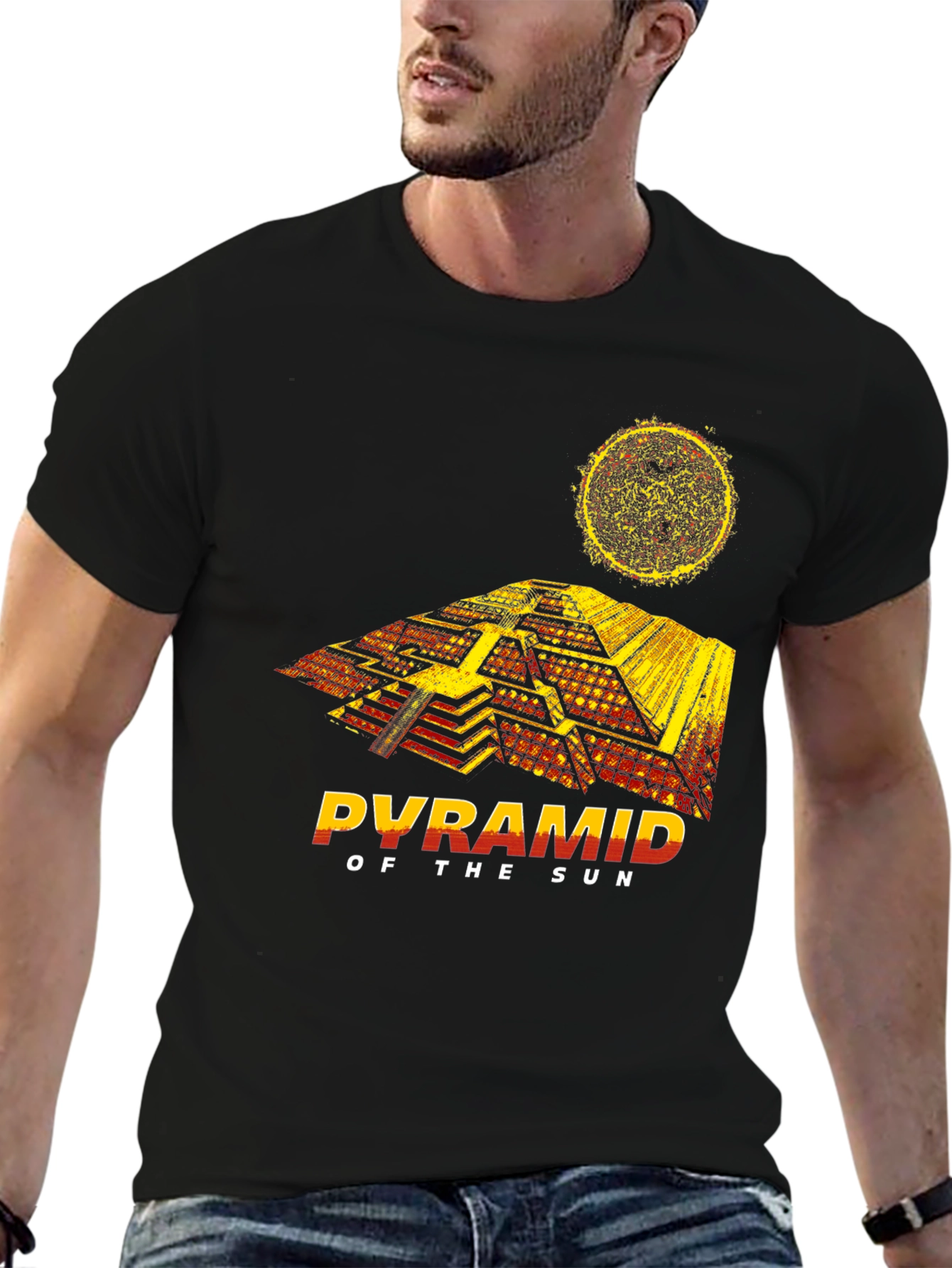 Black Pyramid of The Sun Graphic T-Shirt view 6