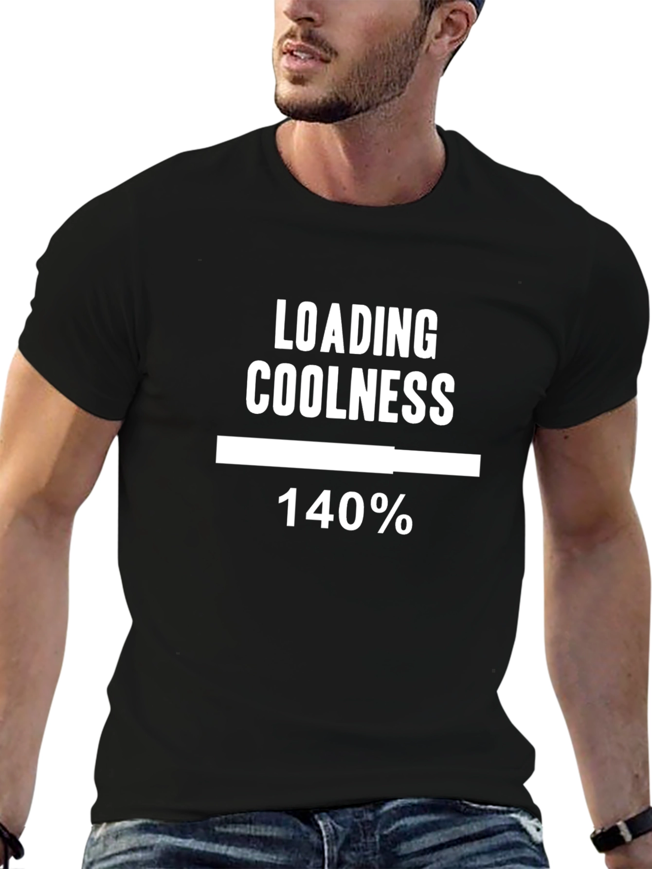 Black Loading Coolness Graphic T-Shirt view 6
