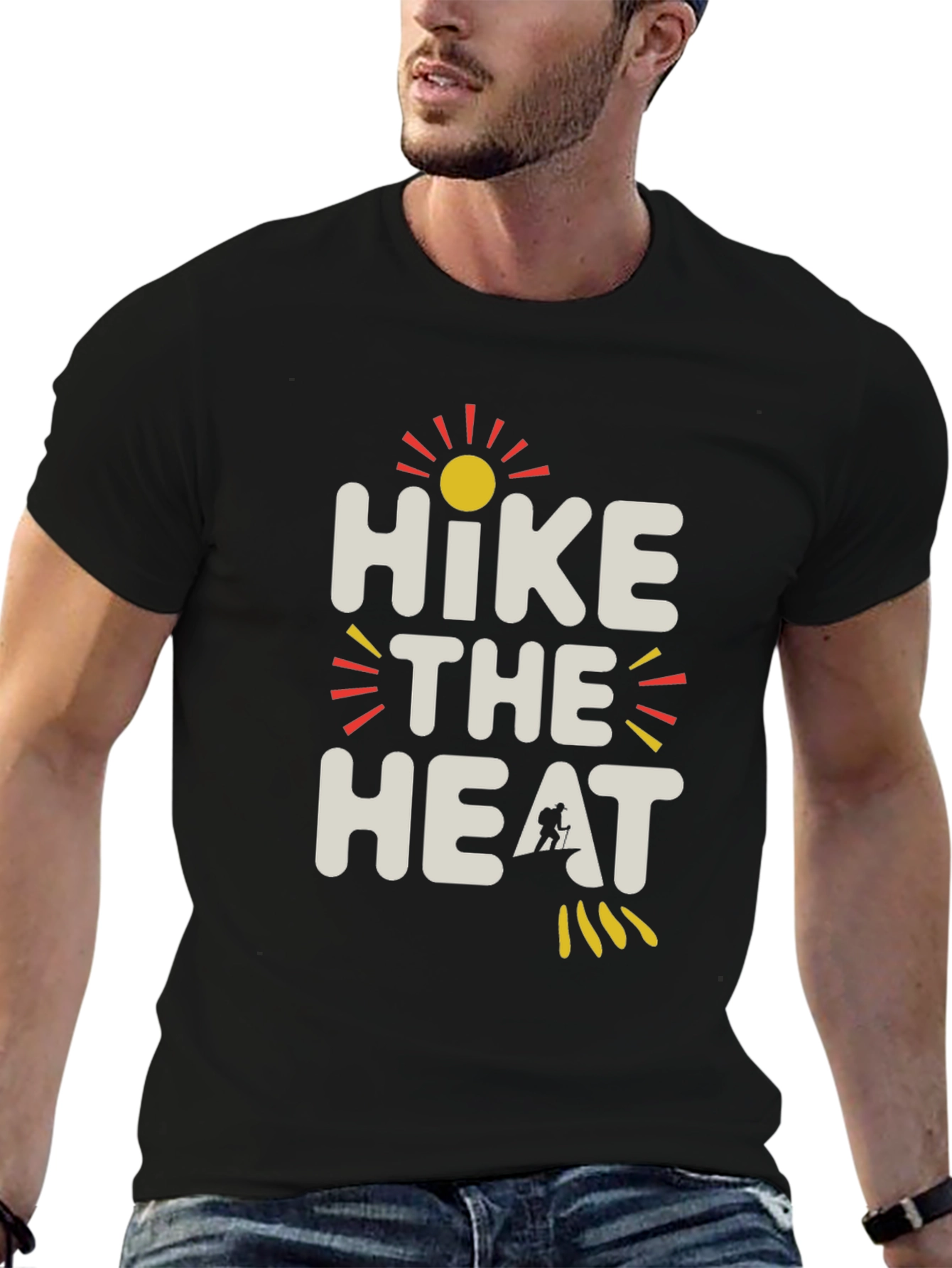 Black Hike the Heat Graphic Tee - Adventure Awaits! view 6