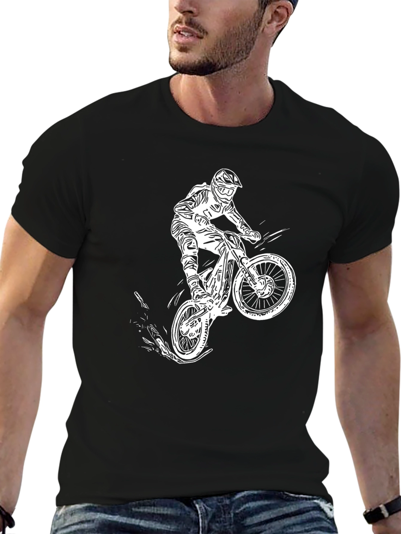 Black Black Bike Stunt T-Shirt view 6
