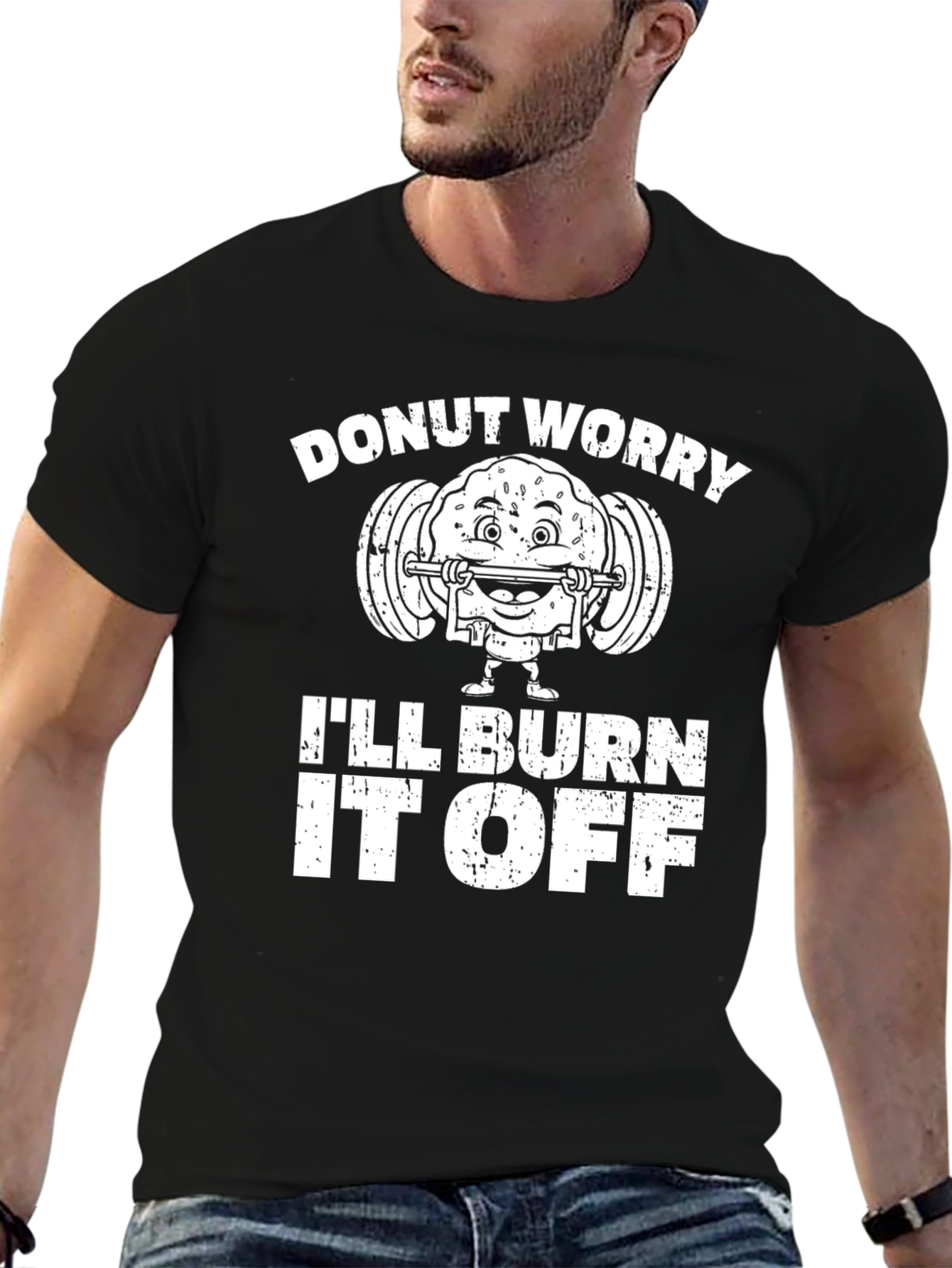 Black Donut Worry I'll Burn It Off T-Shirt view 6