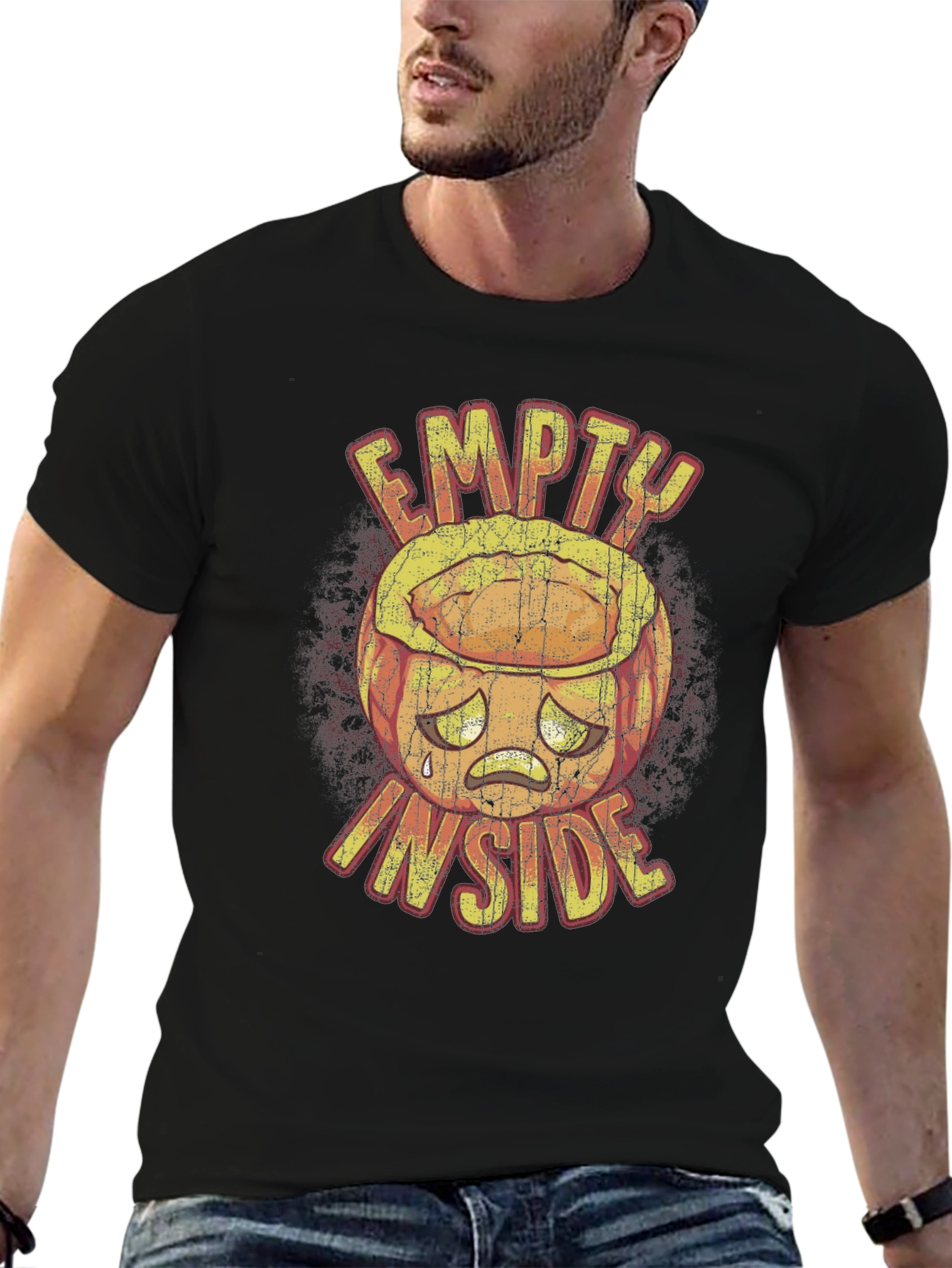 Black Empty Inside Graphic T-Shirt view 6