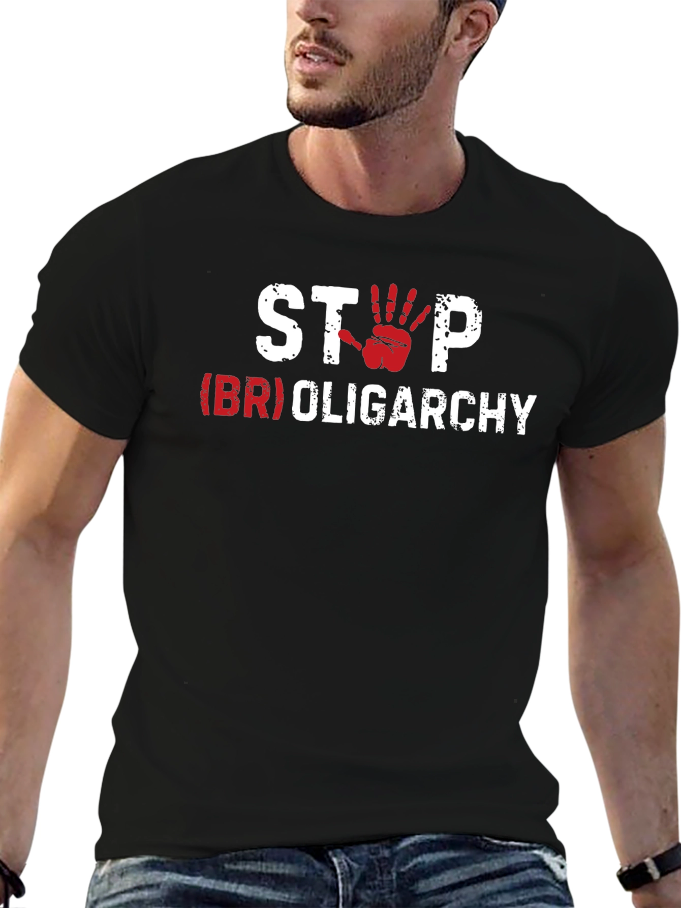 Stop Oligarchy Graphic Tee - Political Protest Shirt - 6