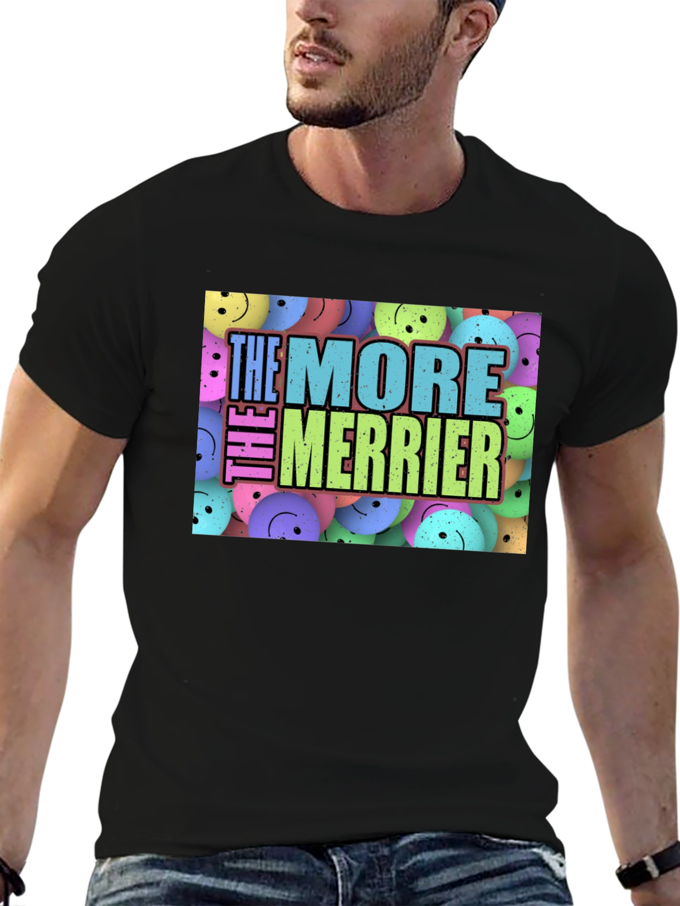 Black The More The Merrier Graphic T-Shirt view 6