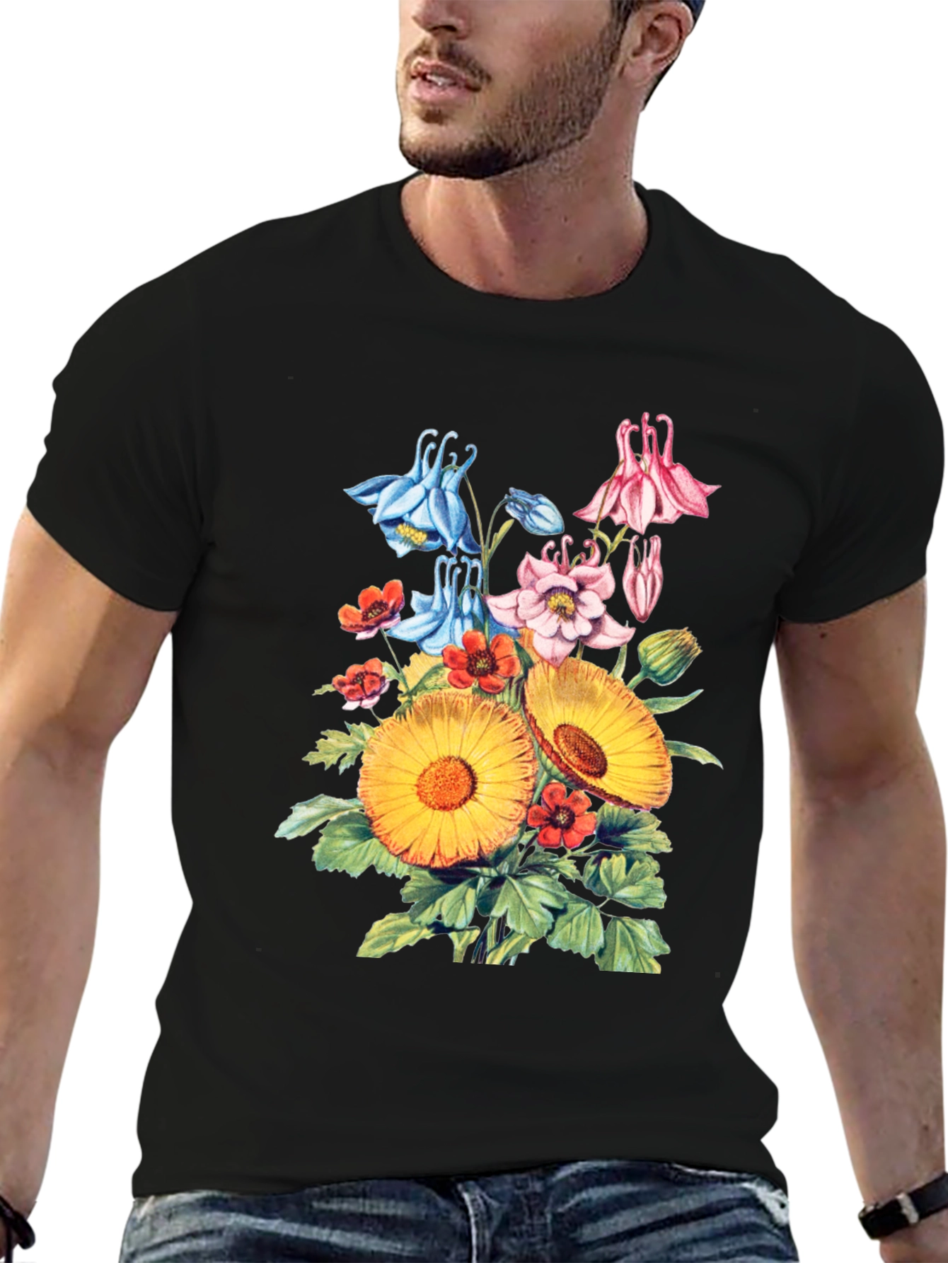 Floral Bouquet T-Shirt - Vintage Botanical Print - 6