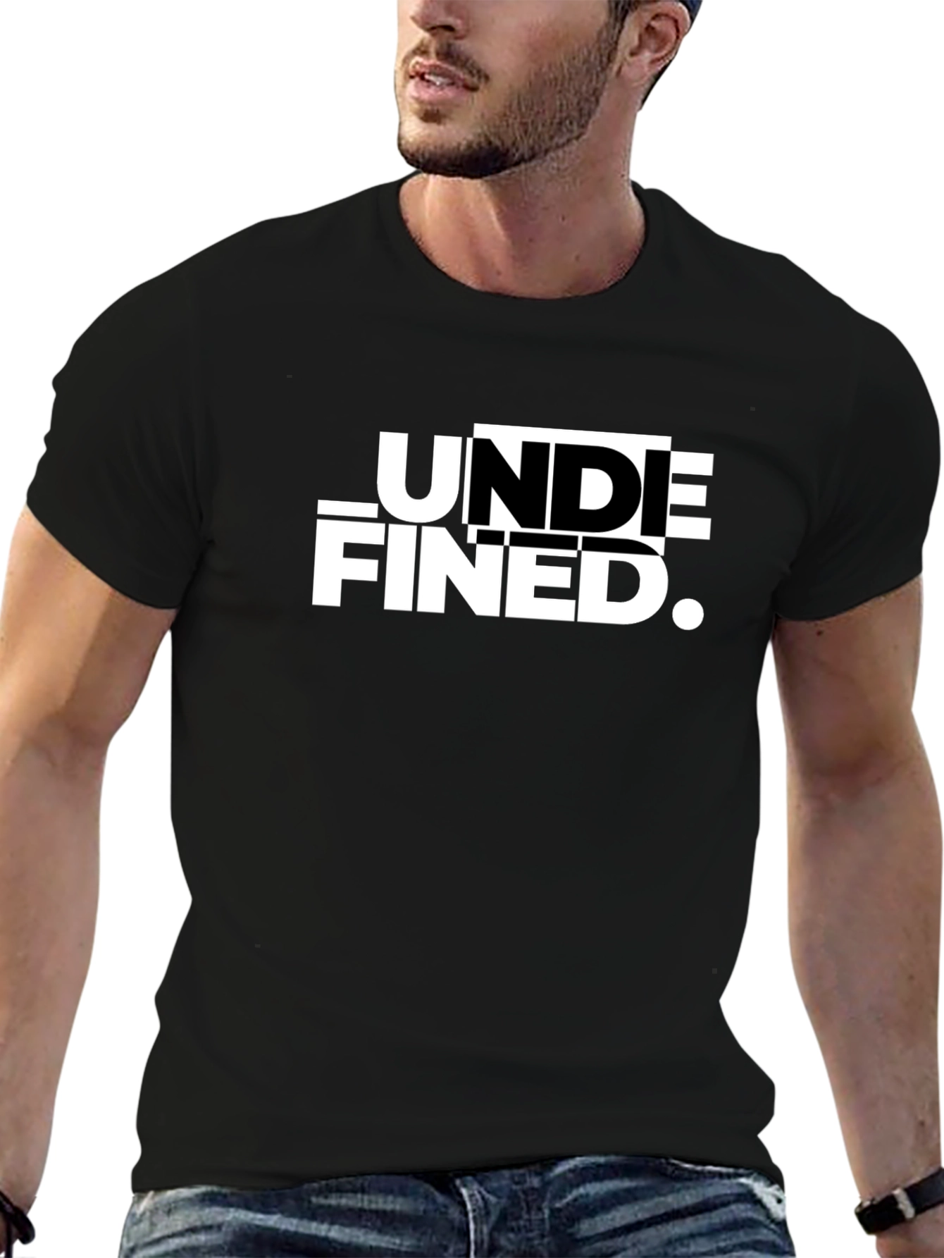 Black Undefined Graphic Print T-Shirt - Black view 6