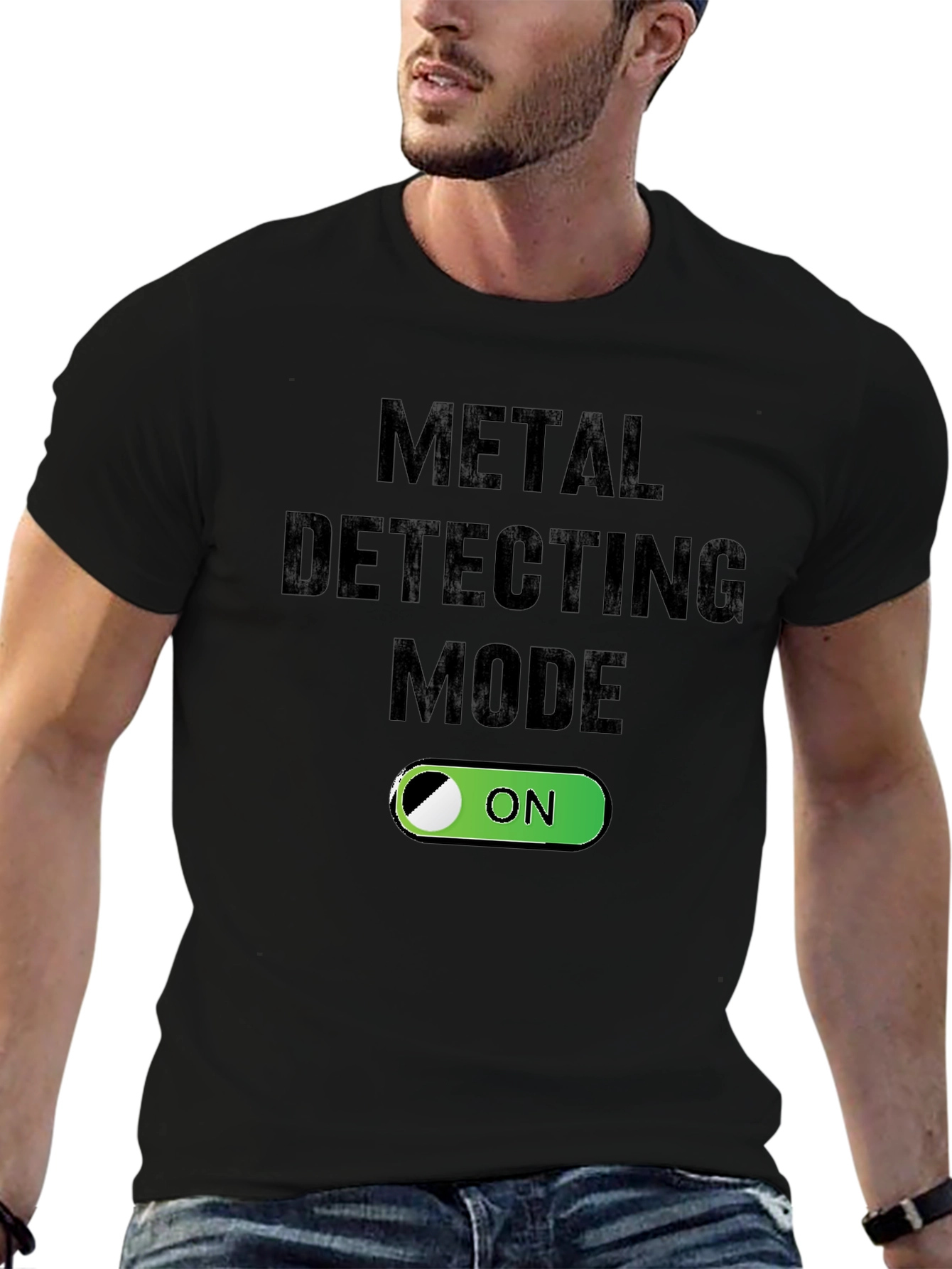 Black Metal Detecting Mode On T-Shirt view 6