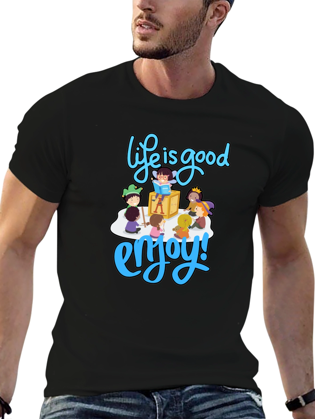 Black Life is Good T-Shirt - Enjoy Graphic Print view 6