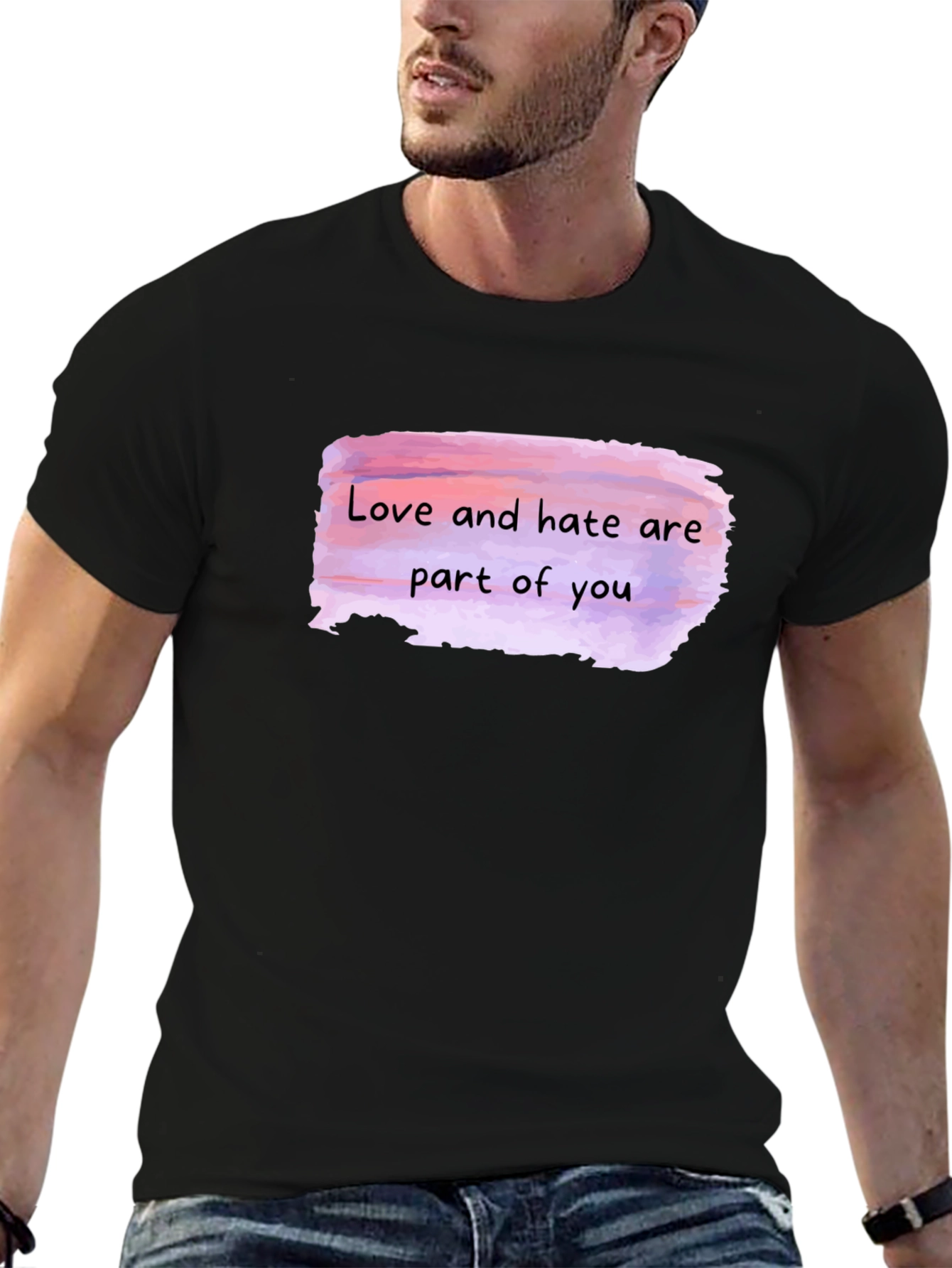 Black Love and Hate Tee - Express Yourself view 6