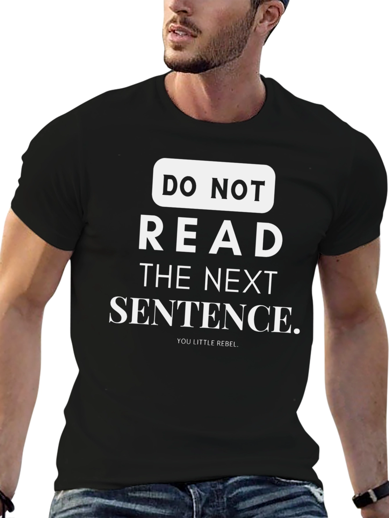 Black Do Not Read Graphic Novelty Tee view 6