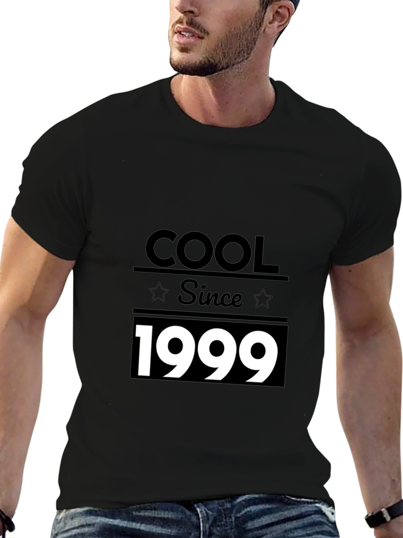 Black Cool Since 1999 Black Graphic T-Shirt view 6