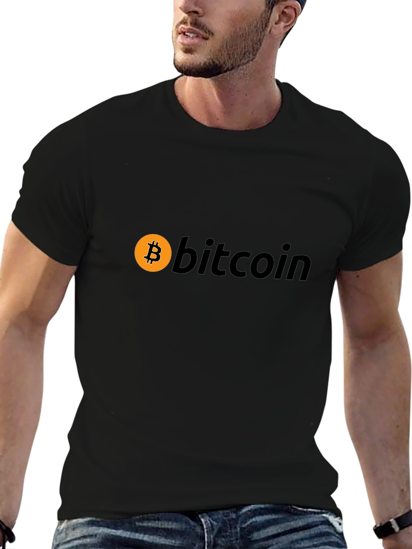 Black Bitcoin Graphic Tee - Crypto Enthusiast Shirt view 6