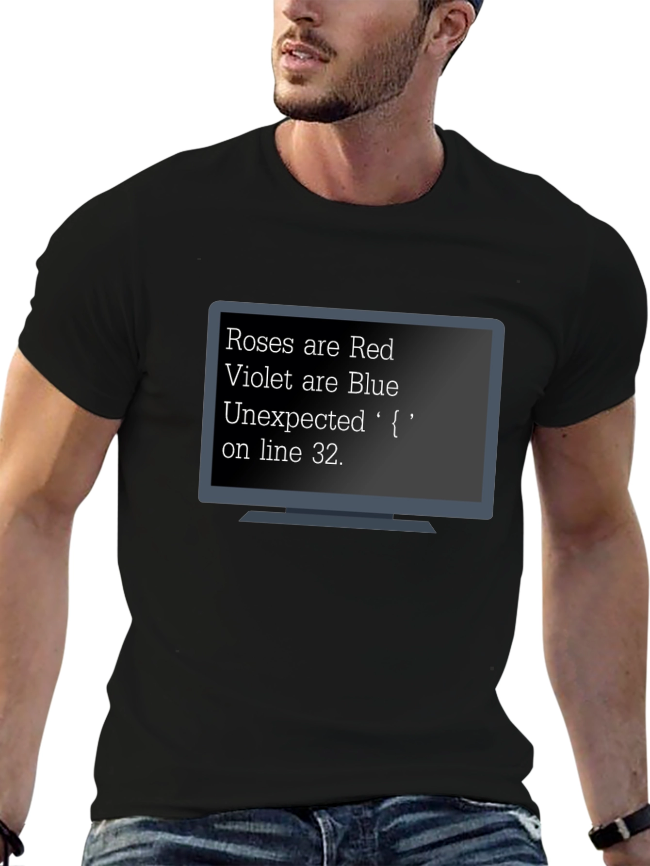 Black Roses Are Red Programmer Humor T-Shirt view 6