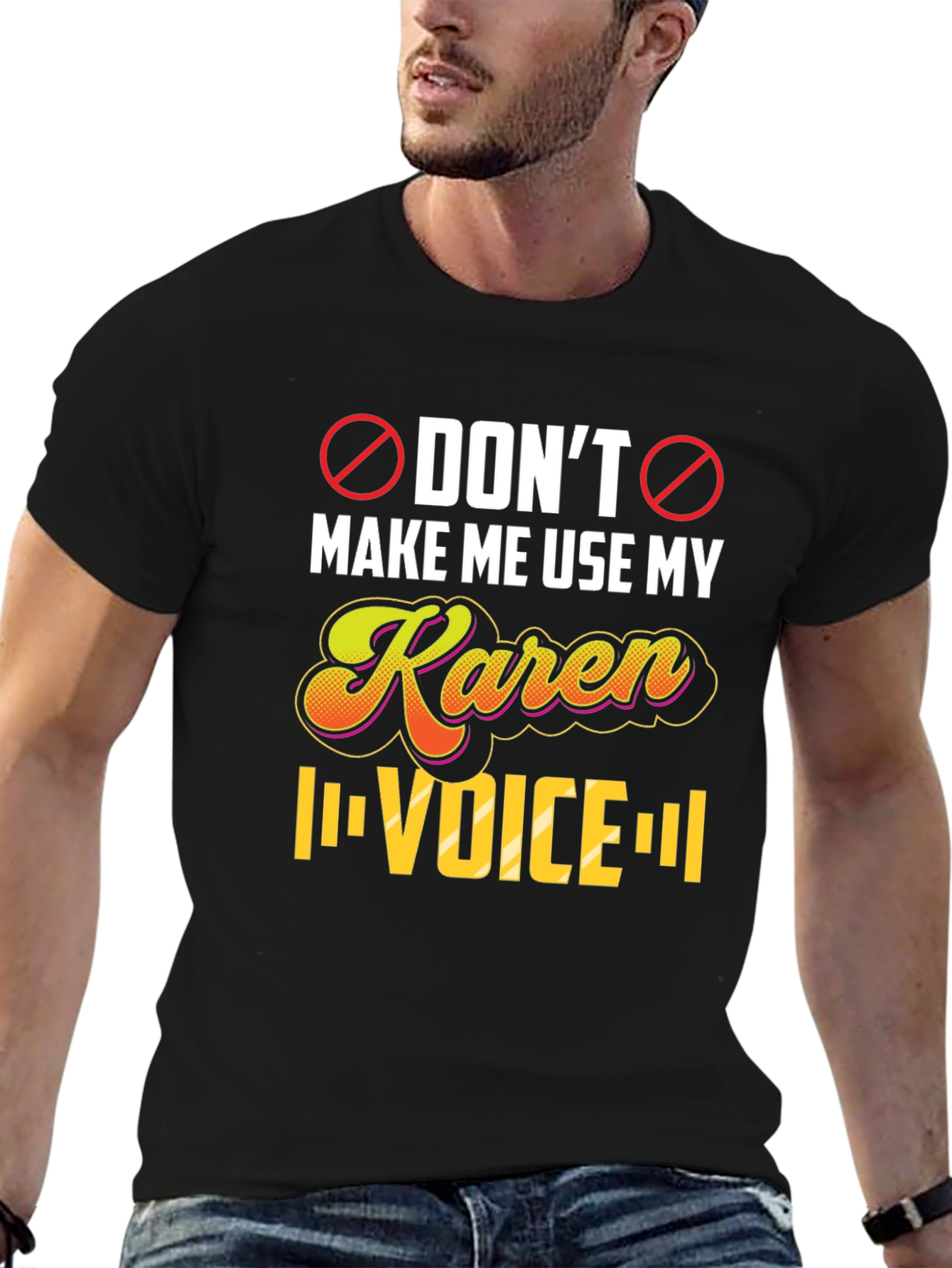Black Don't Make Me Use My Karen Voice T-Shirt view 6