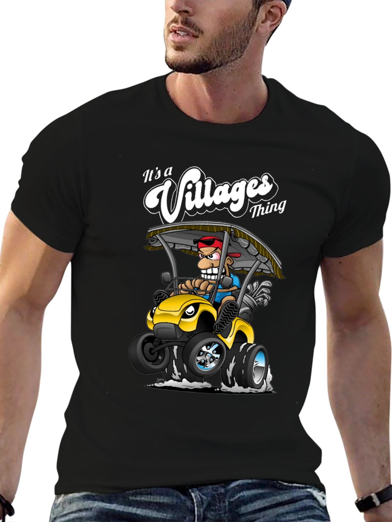 Black It's a Villages Thing T-Shirt view 6