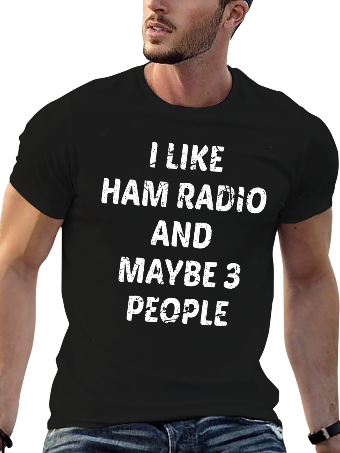 Black I Like Ham Radio T-Shirt - Funny Amateur Radio Operator Tee view 6