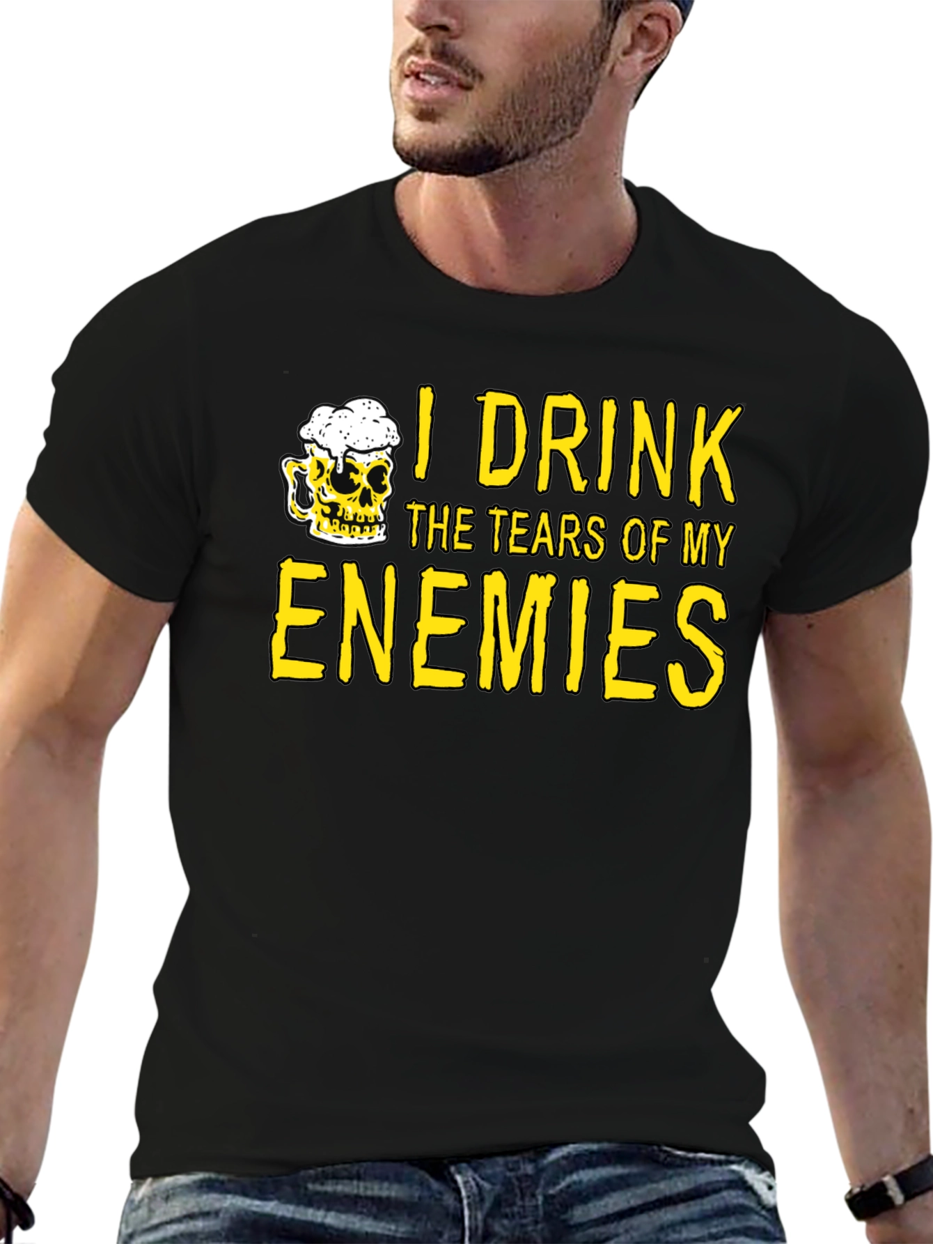 Black I Drink the Tears of My Enemies T-Shirt view 6