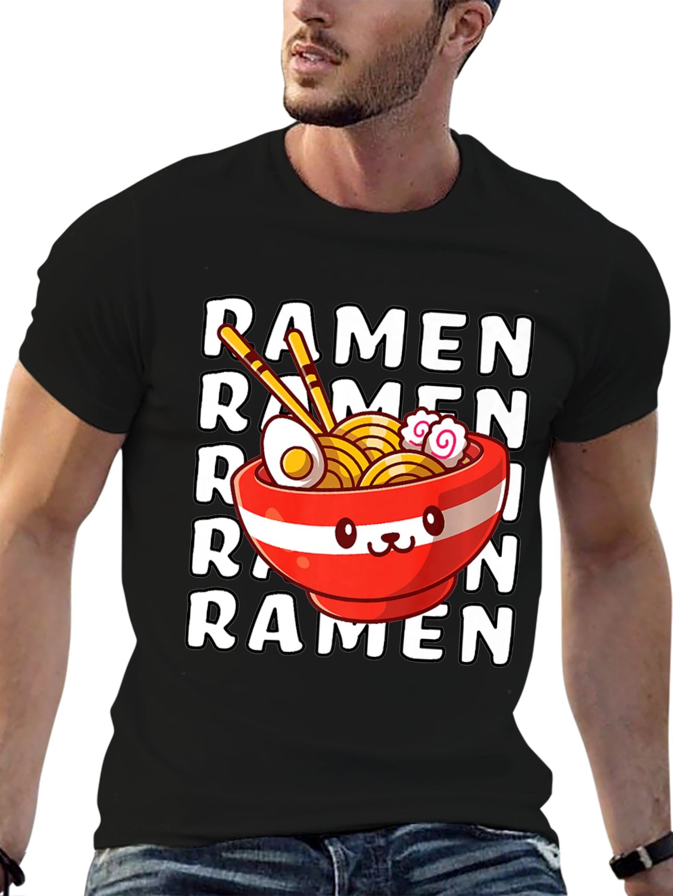 Black Ramen Lover Graphic T-Shirt view 6